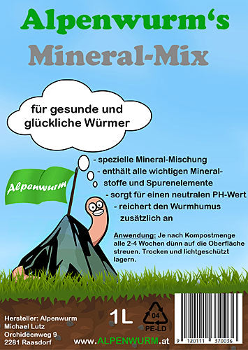 Mineral-Mix für Wurmkomposter - 1 Liter (~1,4KG)