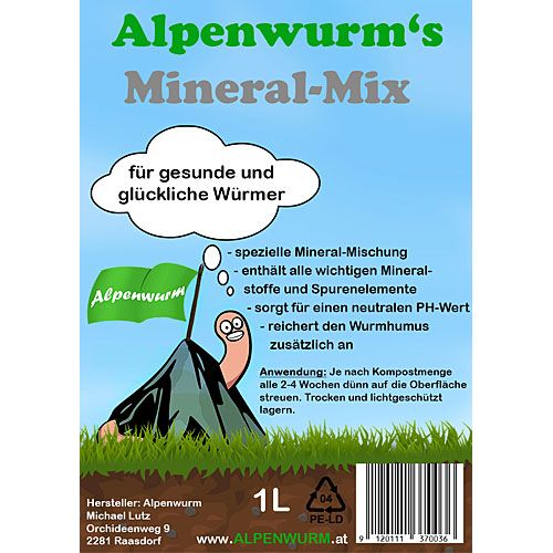 Mineral-Mix für Wurmkomposter - 1 Liter (~1,4KG)