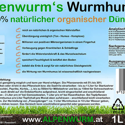 Bio Wurmhumus (1L Eimer)